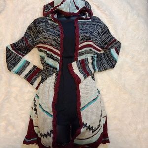 Boho Hooded Cardigan Medium